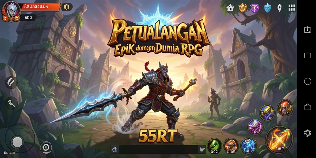 Gameplay menakjubkan dari 55RT di dunia RPG yang fantastis.